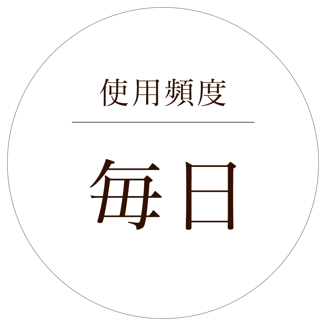 使用頻度は毎日OK